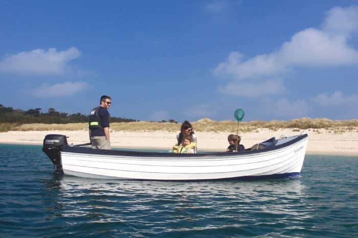 Family in a boat
